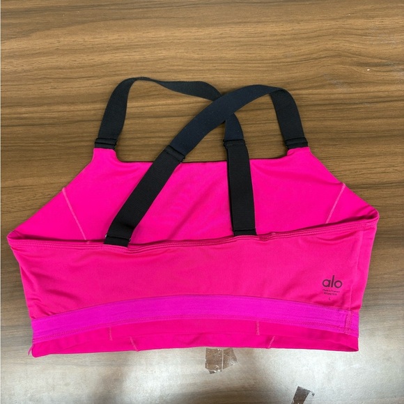 ALO YOGA Visionary Bra Neon Pink - Picture 7 of 9